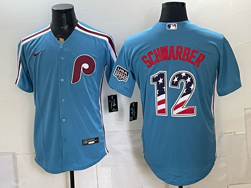 Men 2026 Philadelphia Phillies #12 Schwarber blue Game Nike MLB Jersey 0826013->philadelphia phillies->MLB Jersey